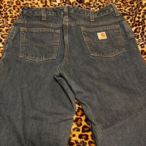 Women's Carhartt denim with plaid underlay size 10
